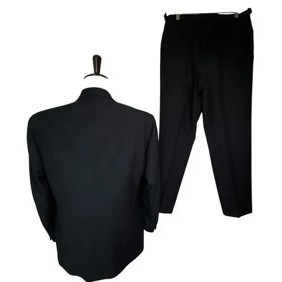 TED BAKER Men's 42R Black‎ Wool Endurance The Party Animal 3 Button Suit Modern